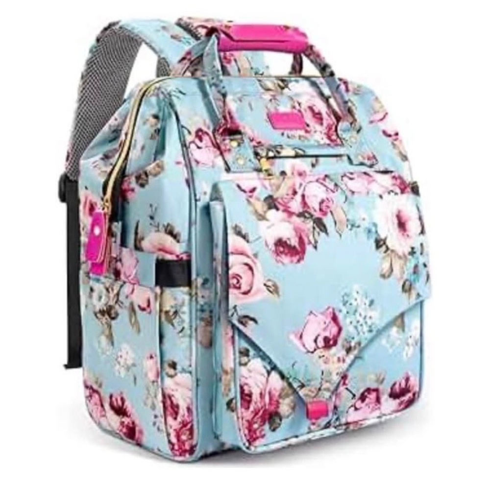 Floral Blue Backpack